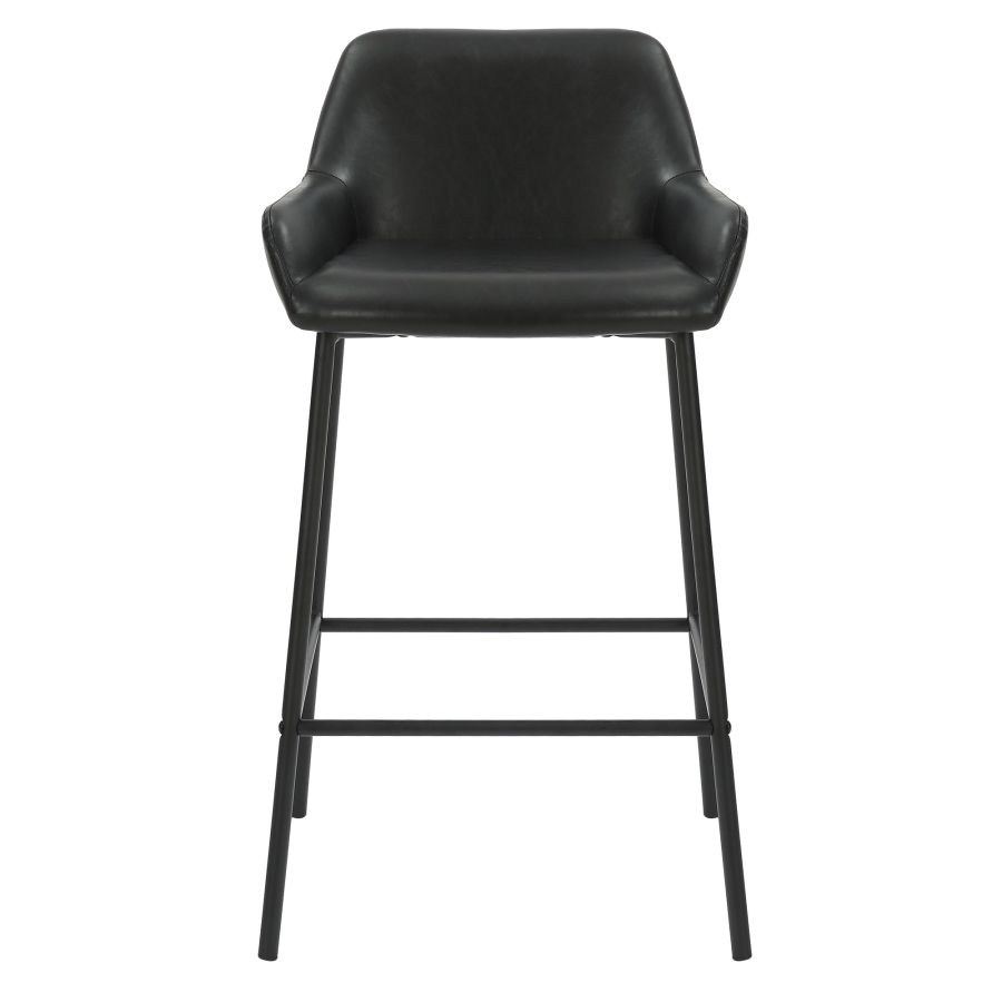Tabouret de comptoir Baily de 26 po, ensemble de 2, en noir