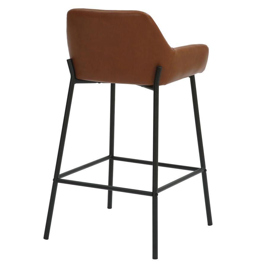 Tabouret de comptoir Baily de 26 po, ensemble de 2, en selle et noir