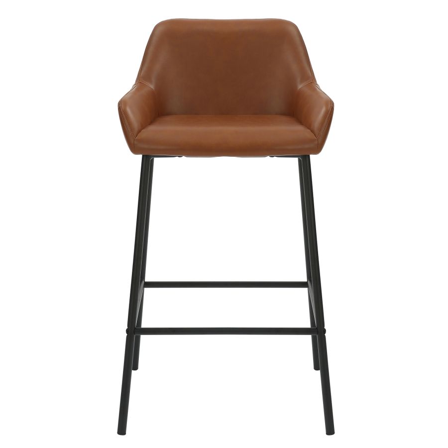 Tabouret de comptoir Baily de 26 po, ensemble de 2, en selle et noir