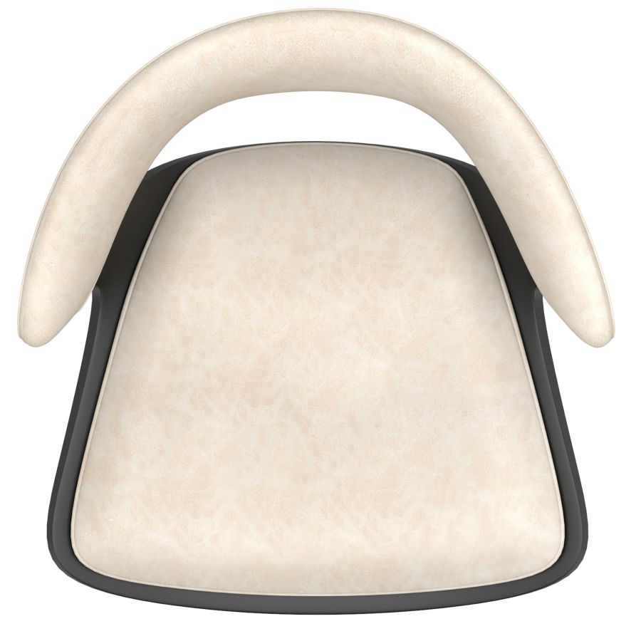 Tabouret réglable Rover Air Lift en ivoire et noir ( Meuble Mtl )