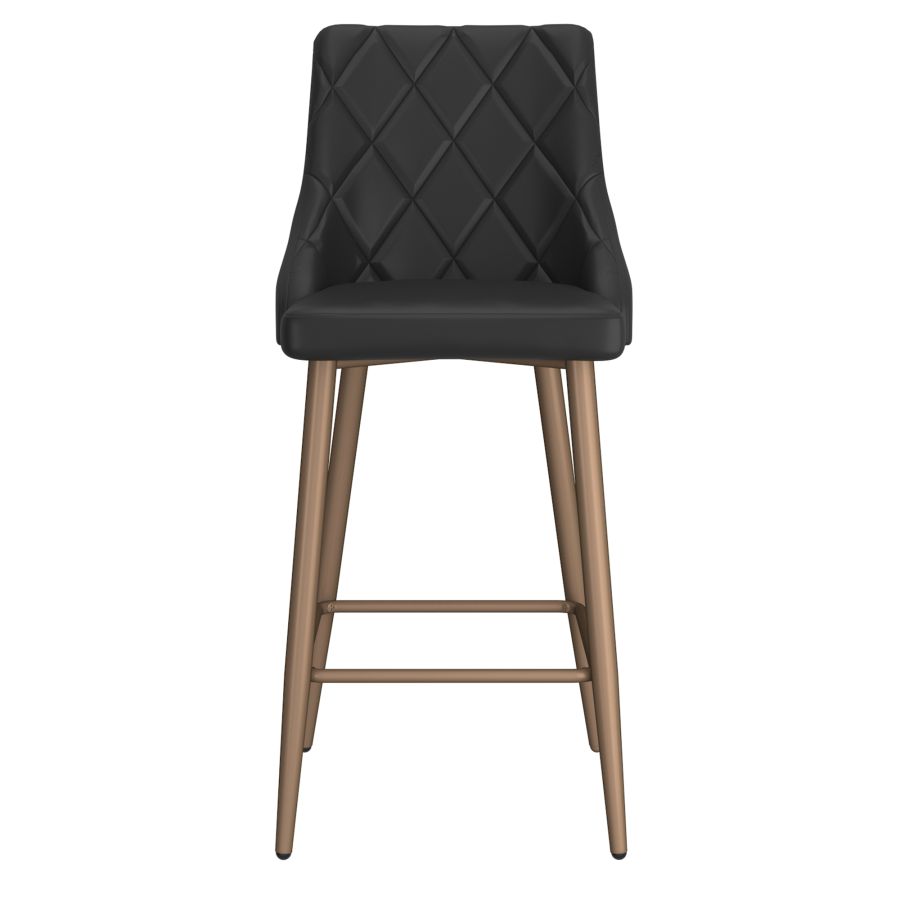 Tabouret de comptoir Antoine de 26 po, ensemble de 2, en noir ( Meuble Mtl )