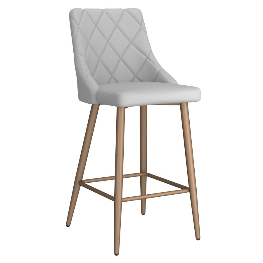 Tabouret de comptoir Antoine de 26 po, ensemble de 2, en gris pâle ( Meuble Mtl )