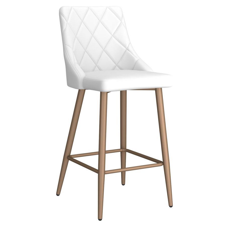 Tabouret de comptoir 26 po Antoine, ensemble de 2, en blanc ( Meuble Mtl )