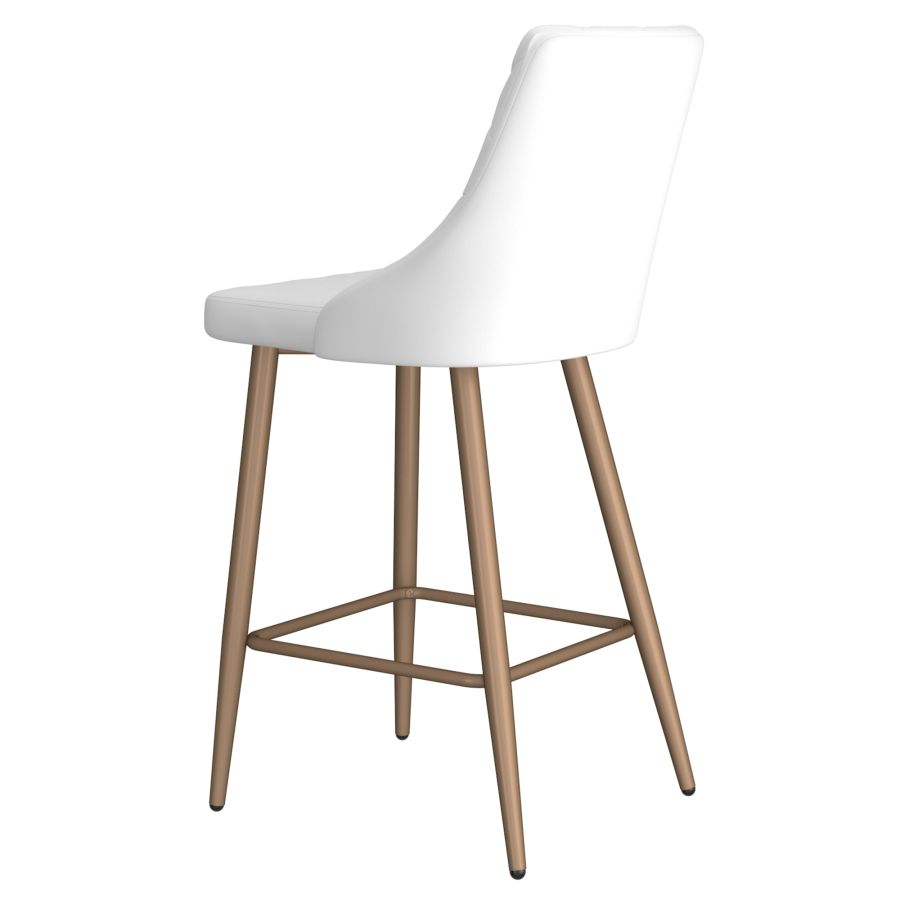 Tabouret de comptoir 26 po Antoine, ensemble de 2, en blanc ( Meuble Mtl )
