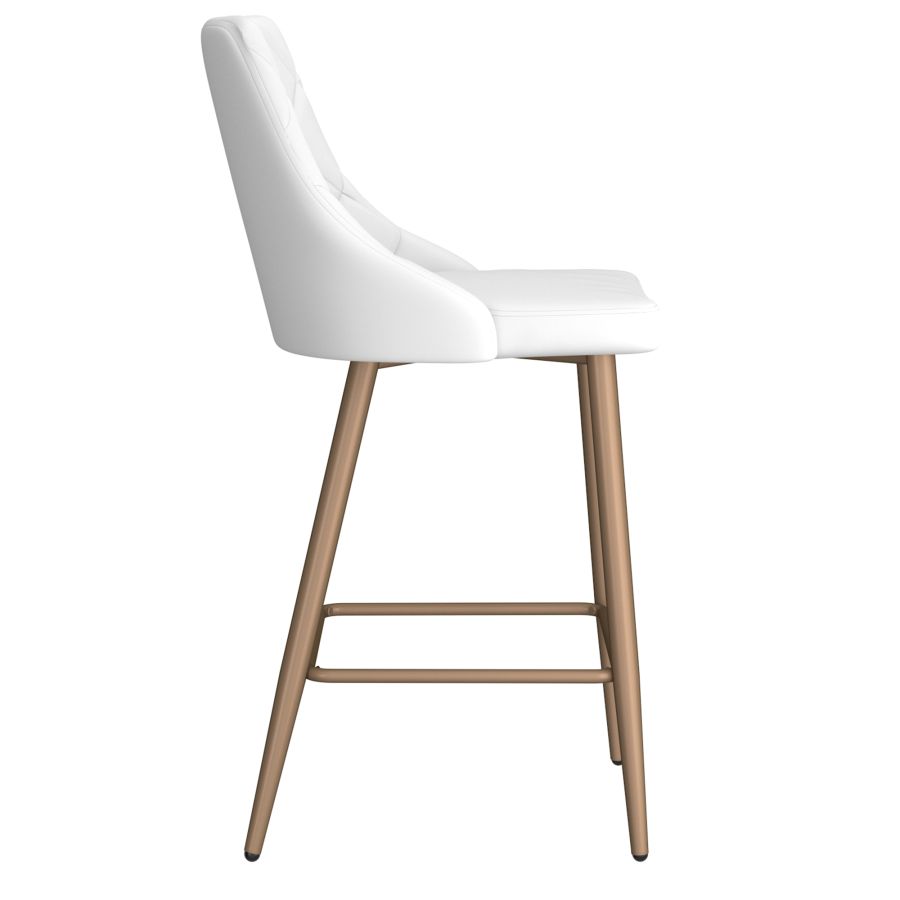 Tabouret de comptoir 26 po Antoine, ensemble de 2, en blanc ( Meuble Mtl )