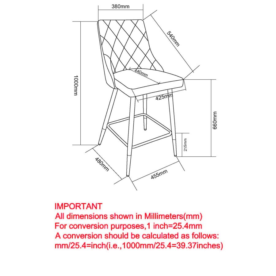 Tabouret de comptoir 26 po Antoine, ensemble de 2, en blanc ( Meuble Mtl )