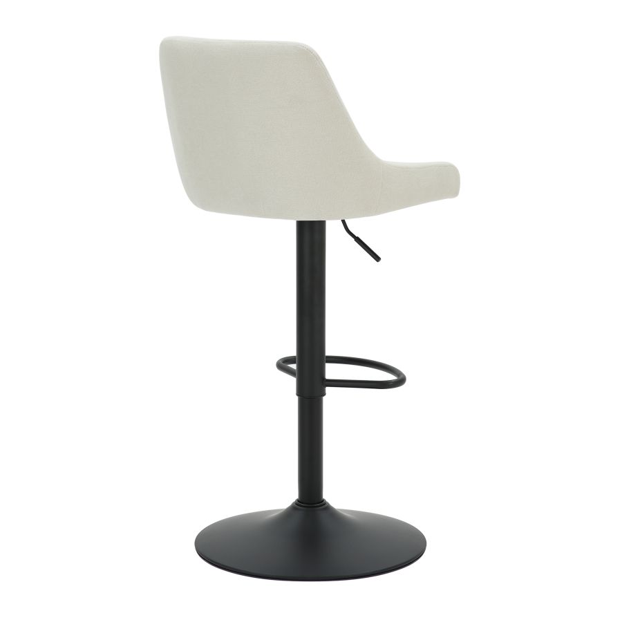 Tabouret pivotant à hauteur réglable Kron, ensemble de 2, en tissu beige ( Meuble Mtl )