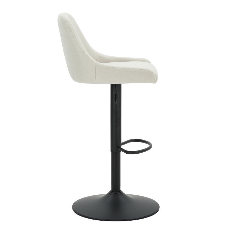 Tabouret pivotant à hauteur réglable Kron, ensemble de 2, en tissu beige ( Meuble Mtl )