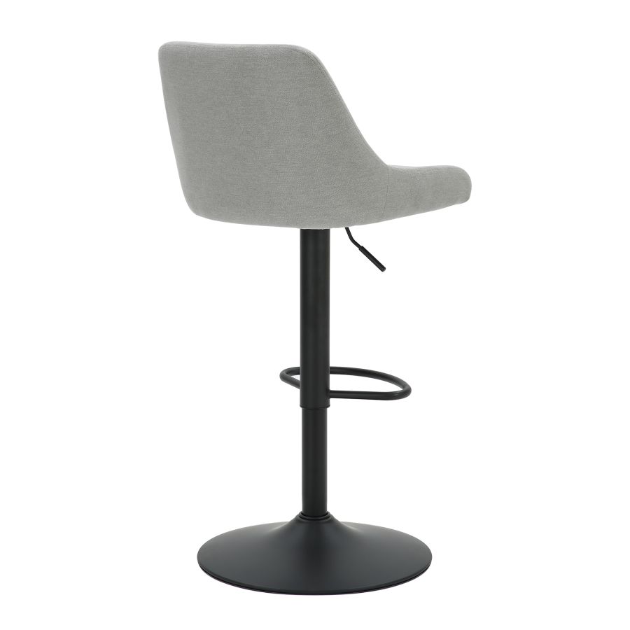 Tabouret pivotant à hauteur réglable Kron, ensemble de 2, en tissu gris ( Meuble Mtl )