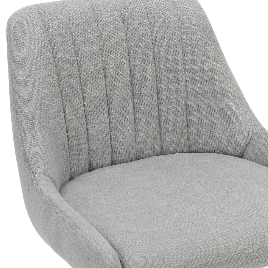 Tabouret pivotant à hauteur réglable Kron, ensemble de 2, en tissu gris ( Meuble Mtl )