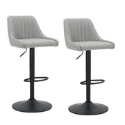Tabouret pivotant à hauteur réglable Kron, ensemble de 2, en tissu gris ( Meuble Mtl )