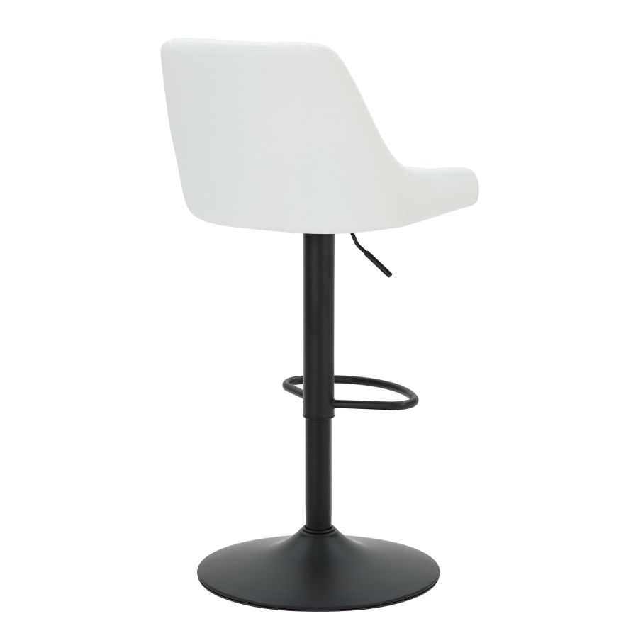Tabouret pivotant à hauteur réglable Kron, ensemble de 2, en similicuir blanc ( Meuble Mtl )
