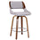 Hudson 26" Counter Stool with Swivel in Grey Fabric and Walnut ( Meuble Mtl )