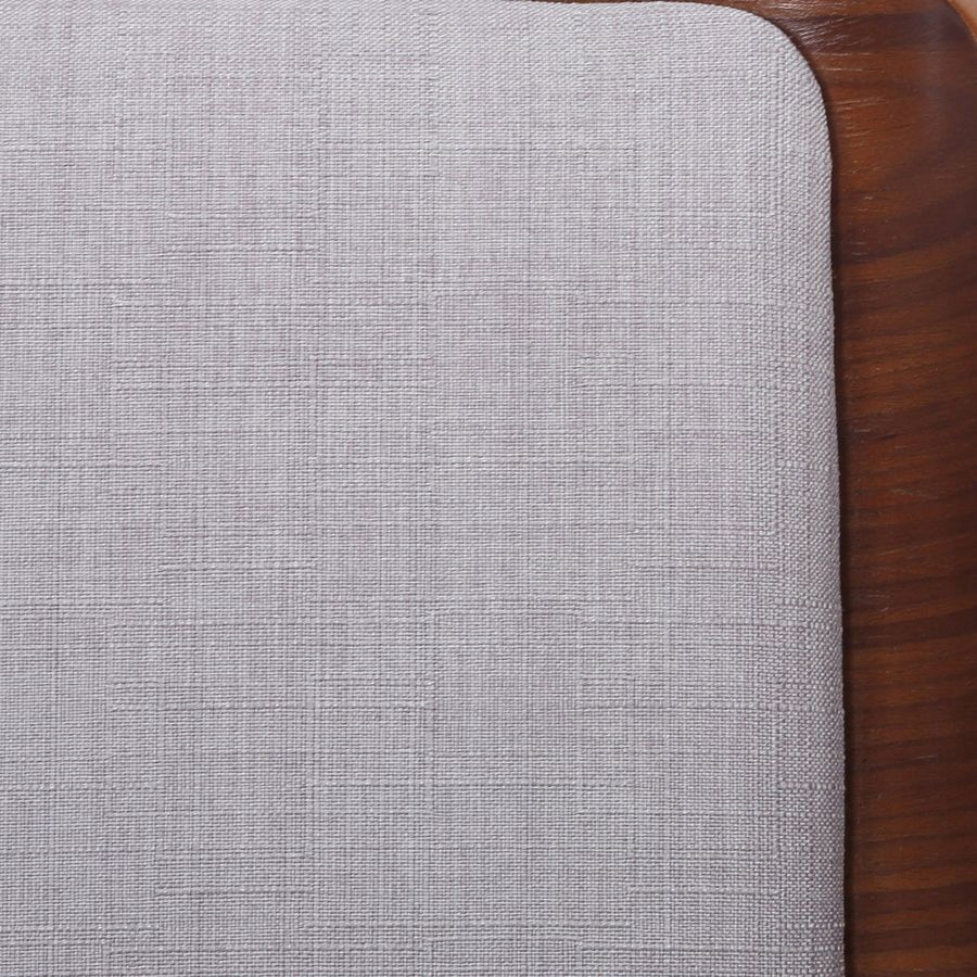 Tabouret de comptoir Hudson 26" avec pivot en tissu gris et noyer ( Meuble Mtl )