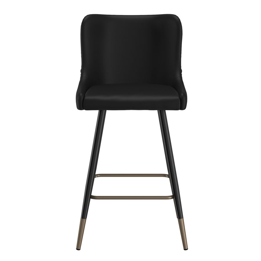 Tabouret de comptoir Xander de 26 po, ensemble de 2, en noir ( Meuble Mtl )