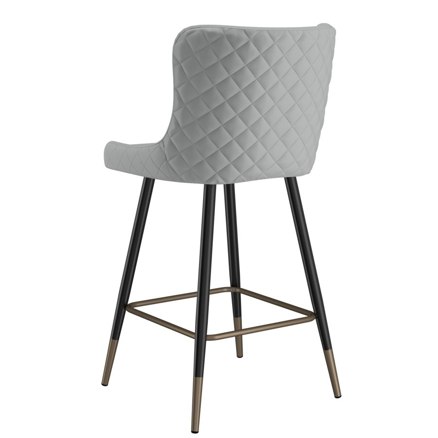 Tabouret de comptoir Xander de 26 po, ensemble de 2, en gris pâle ( Meuble Mtl )
