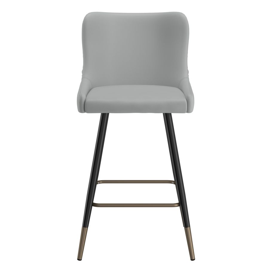 Tabouret de comptoir Xander de 26 po, ensemble de 2, en gris pâle ( Meuble Mtl )