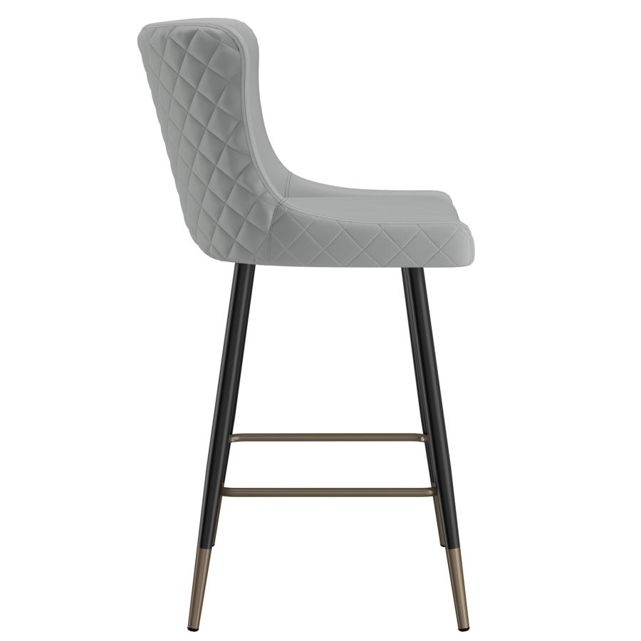 Tabouret de comptoir Xander de 26 po, ensemble de 2, en gris pâle ( Meuble Mtl )