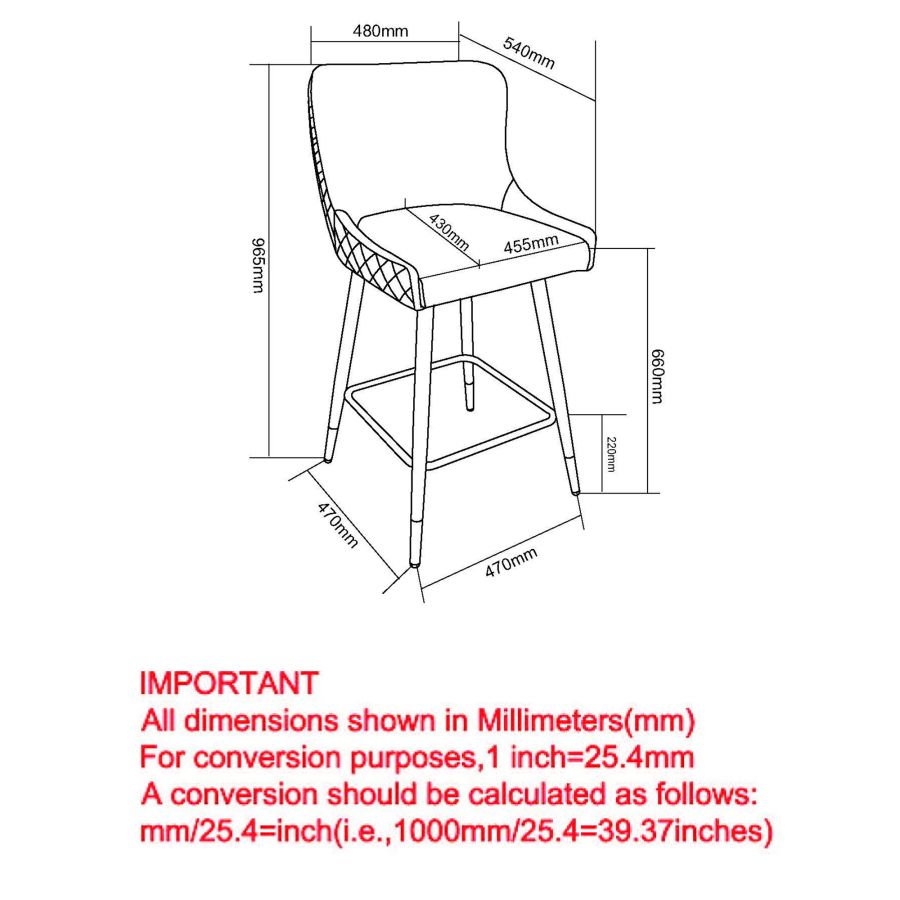 Tabouret de comptoir Xander de 26 po, ensemble de 2, en gris pâle ( Meuble Mtl )