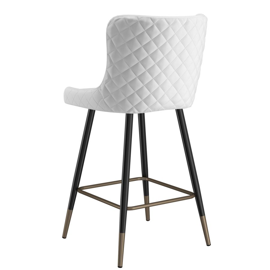 Tabouret de comptoir Xander de 26 po, ensemble de 2, en blanc  ( Meuble Mtl )