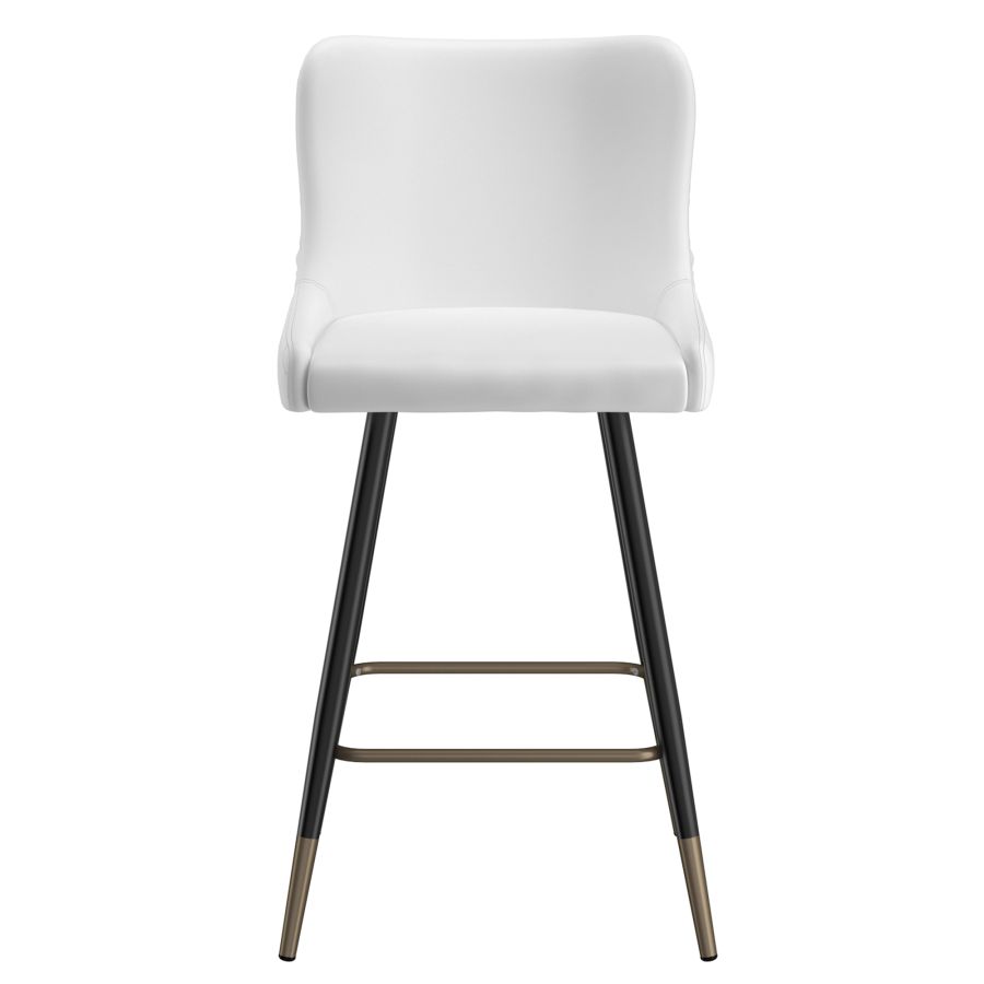 Tabouret de comptoir Xander de 26 po, ensemble de 2, en blanc  ( Meuble Mtl )
