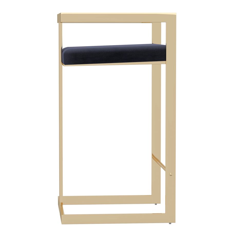 Tabouret de comptoir Cosmo de 26 po en noir et or ( Meuble Mtl )