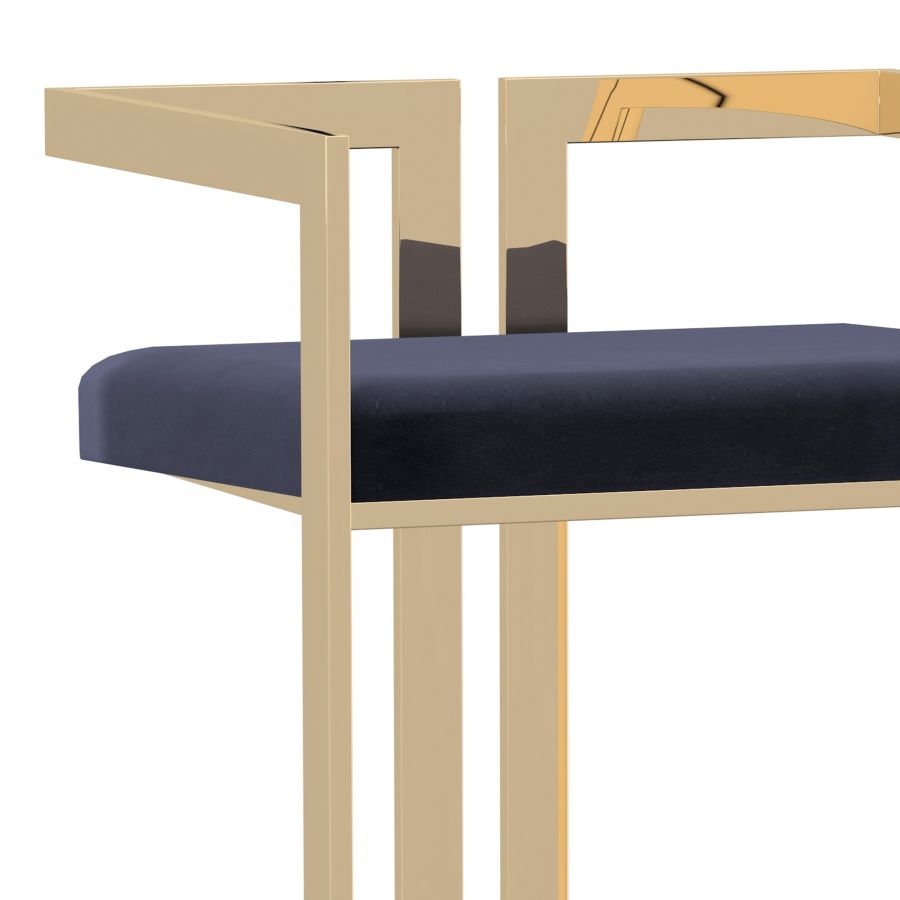Tabouret de comptoir Cosmo de 26 po en noir et or ( Meuble Mtl )
