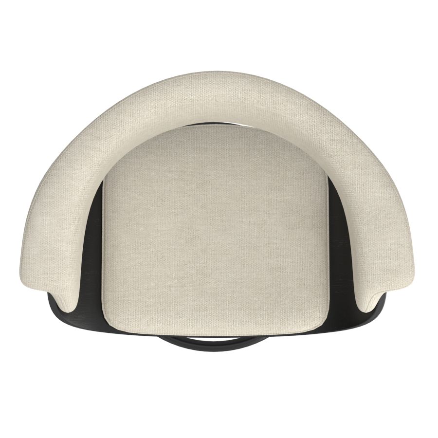 Holt 26" Tabouret de comptoir en tissu beige et noir ( Meuble Mtl ) 