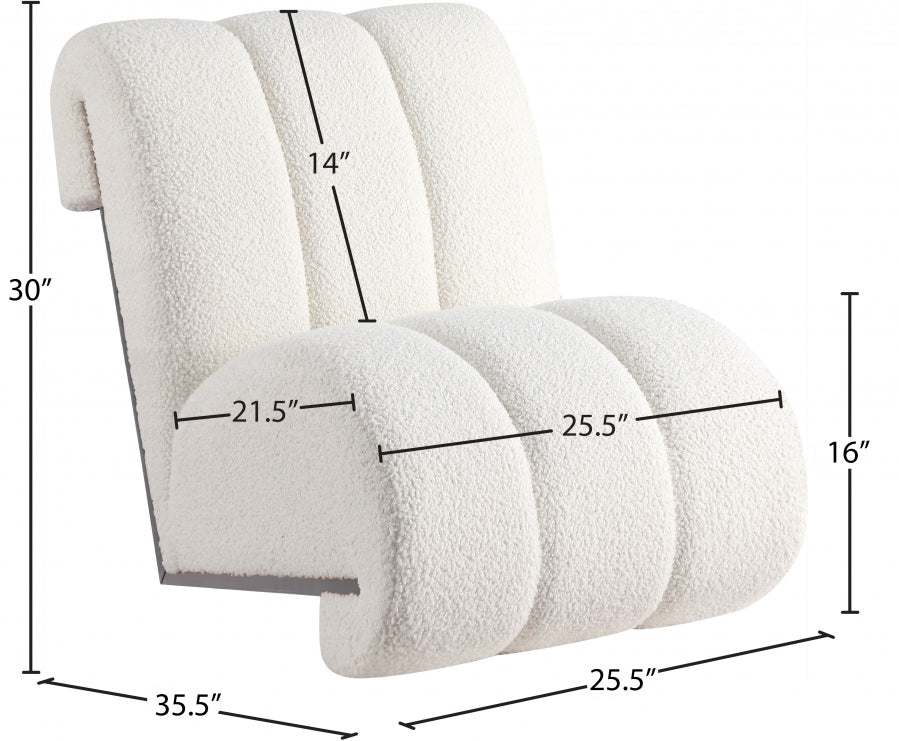 Fauteuil d'appoint en fausse peau de mouton Swoon