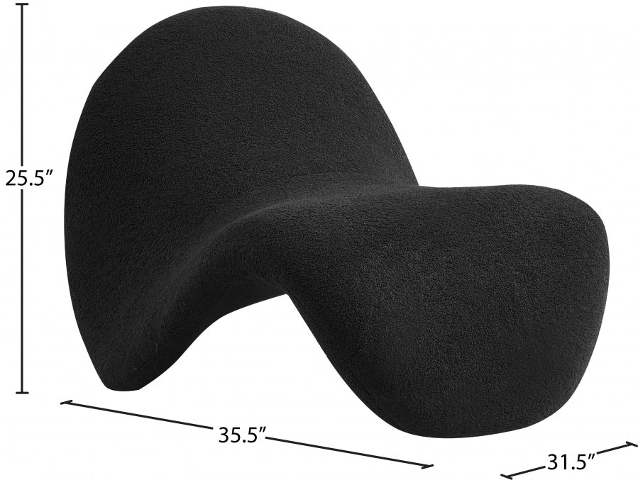 Fauteuil d'appoint en faux sherling Theodore
