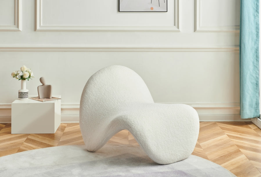 Fauteuil d'appoint en faux sherling Theodore