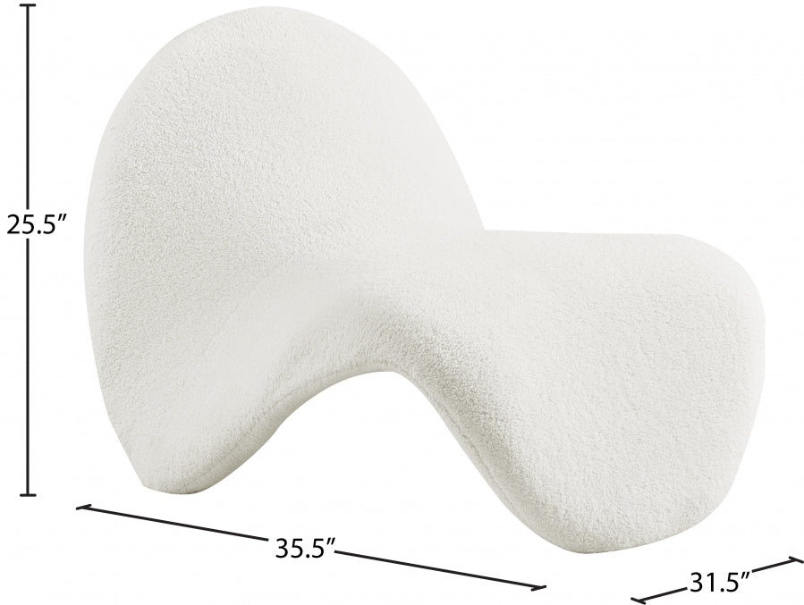 Fauteuil d'appoint en faux sherling Theodore