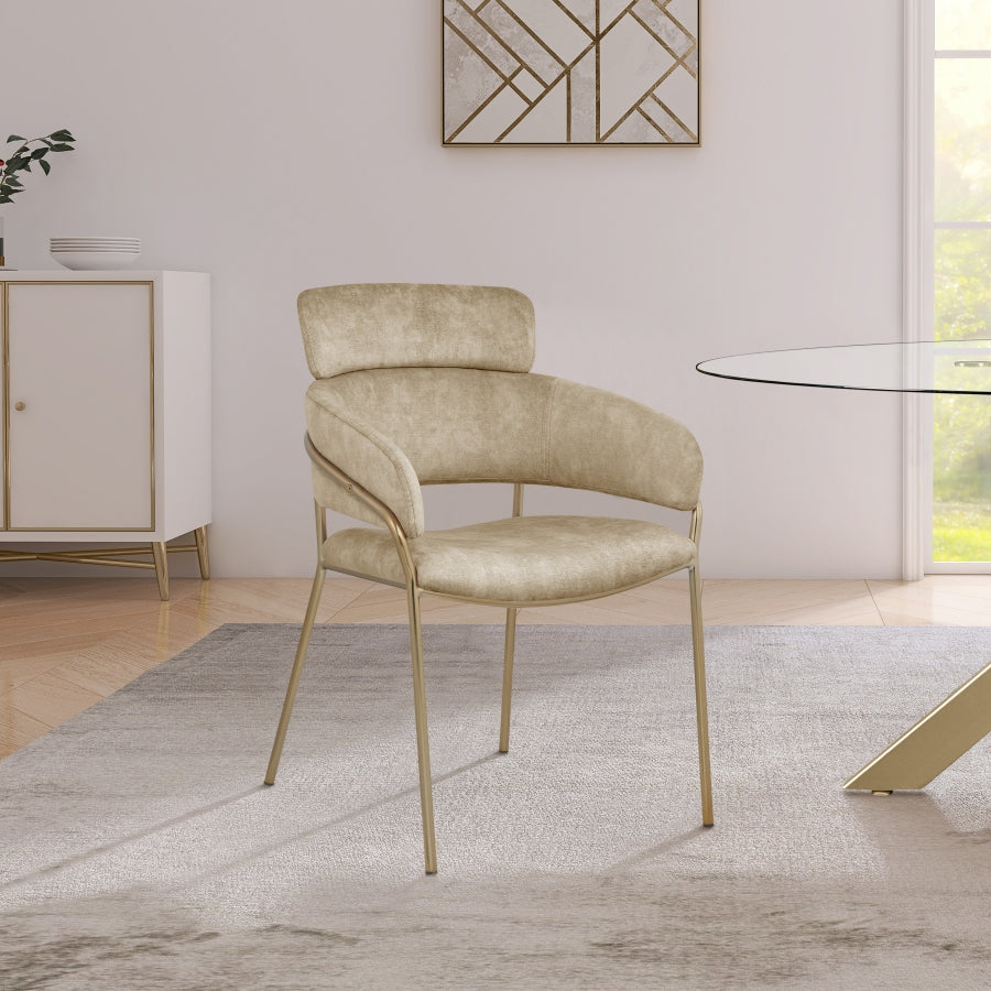 Chaise de salle à manger en velours Yara
