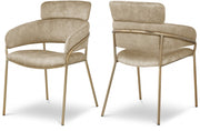Chaise de salle à manger en velours Yara