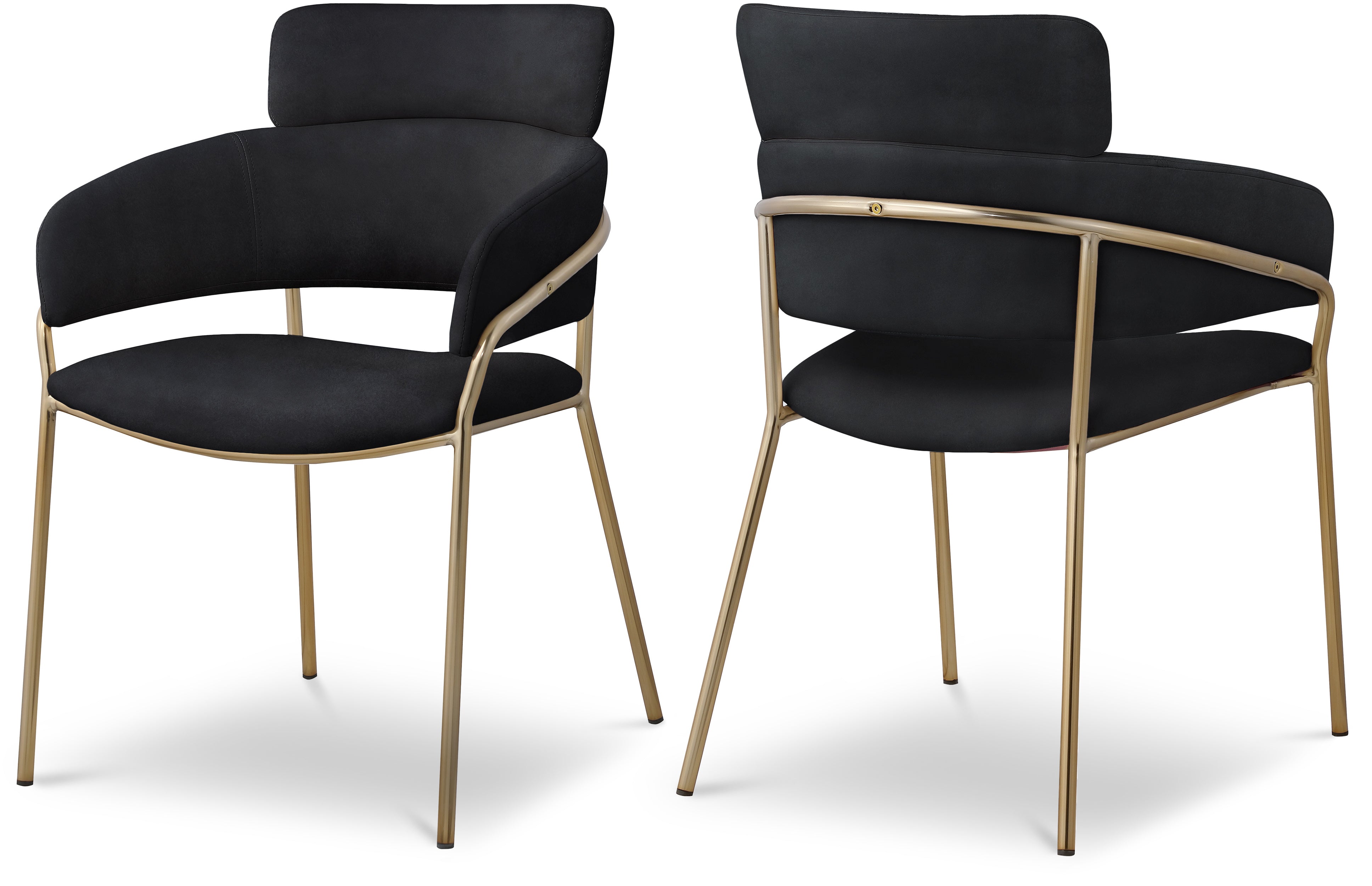 Chaise de salle à manger en velours Yara