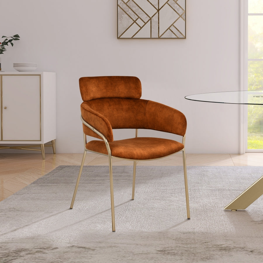 Chaise de salle à manger en velours Yara