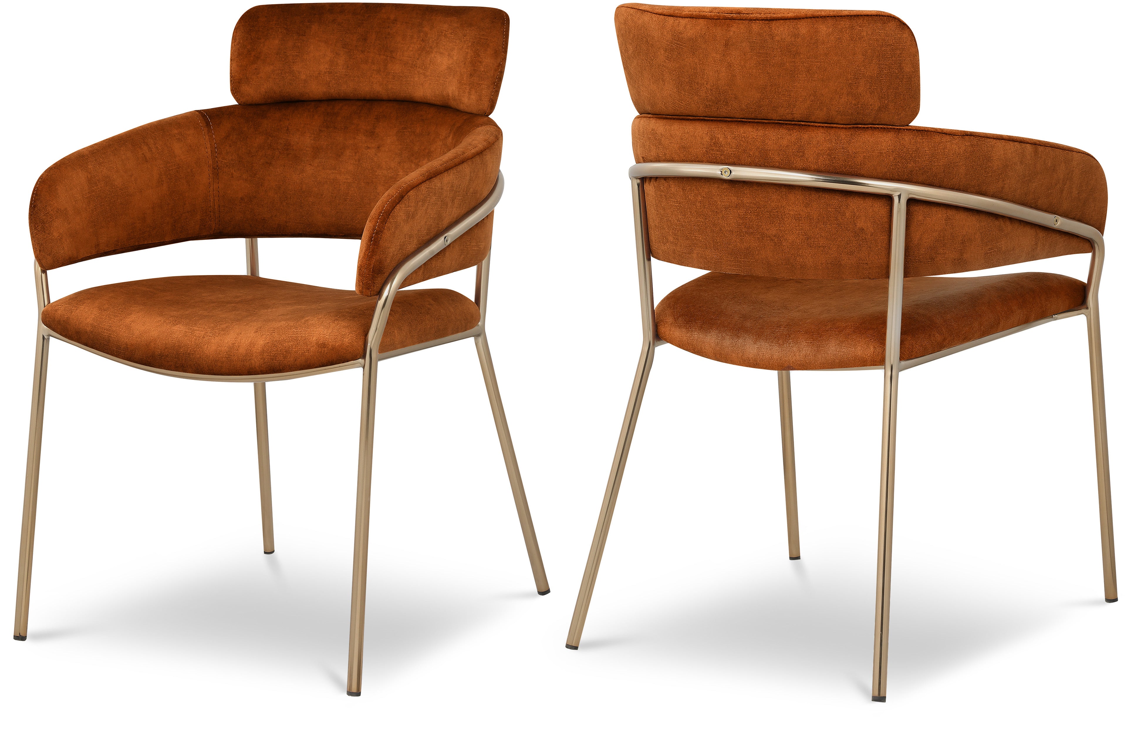 Chaise de salle à manger en velours Yara