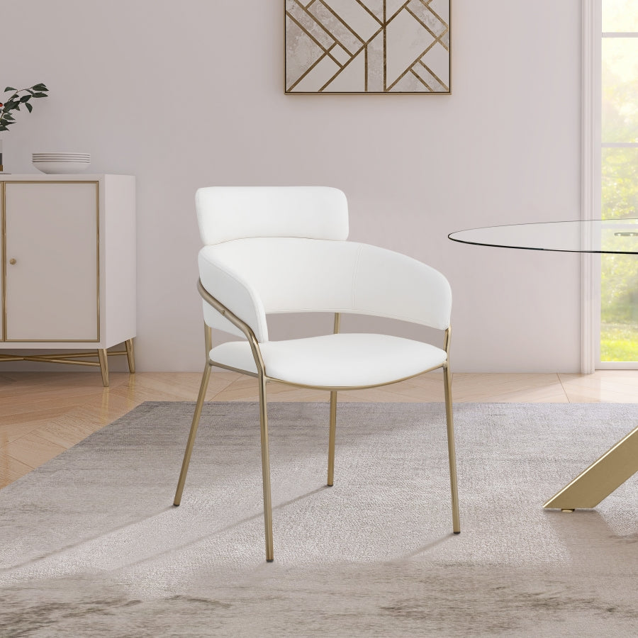 Chaise de salle à manger en cuir végétalien Yara