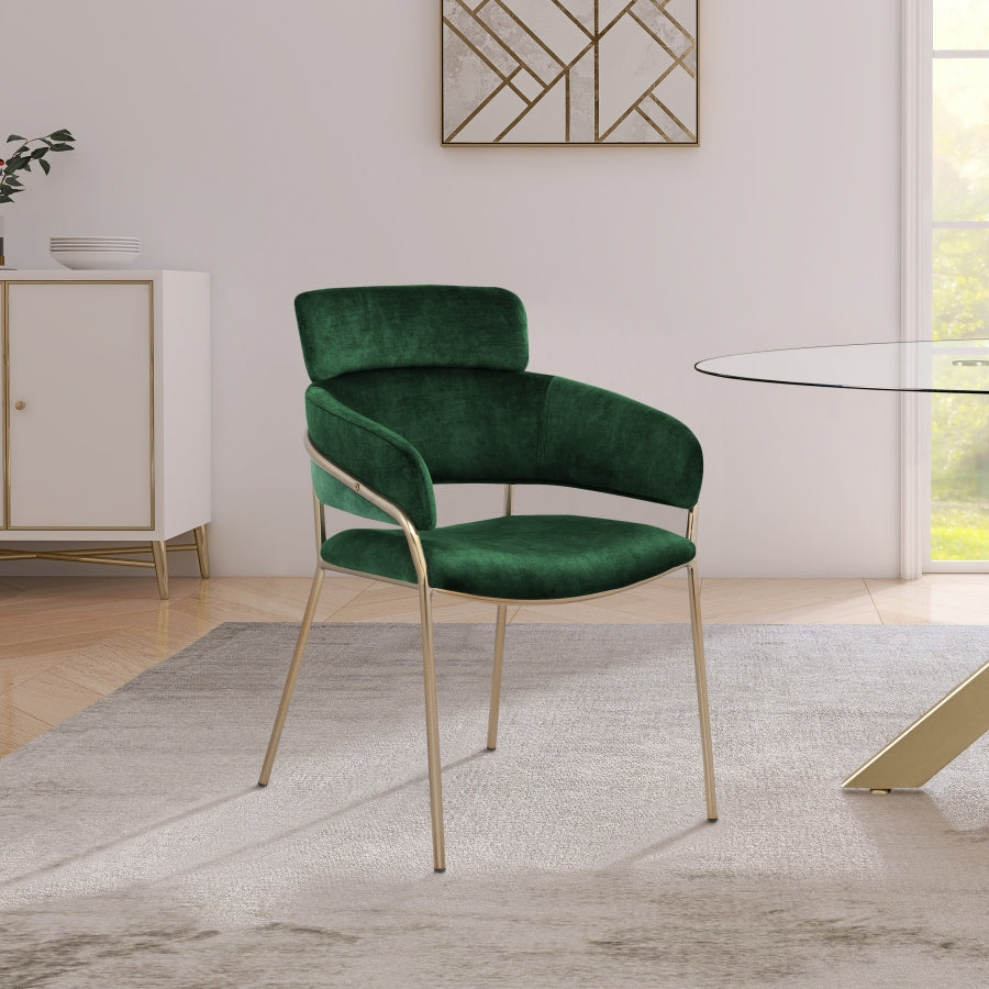 Chaise de salle à manger en velours Yara