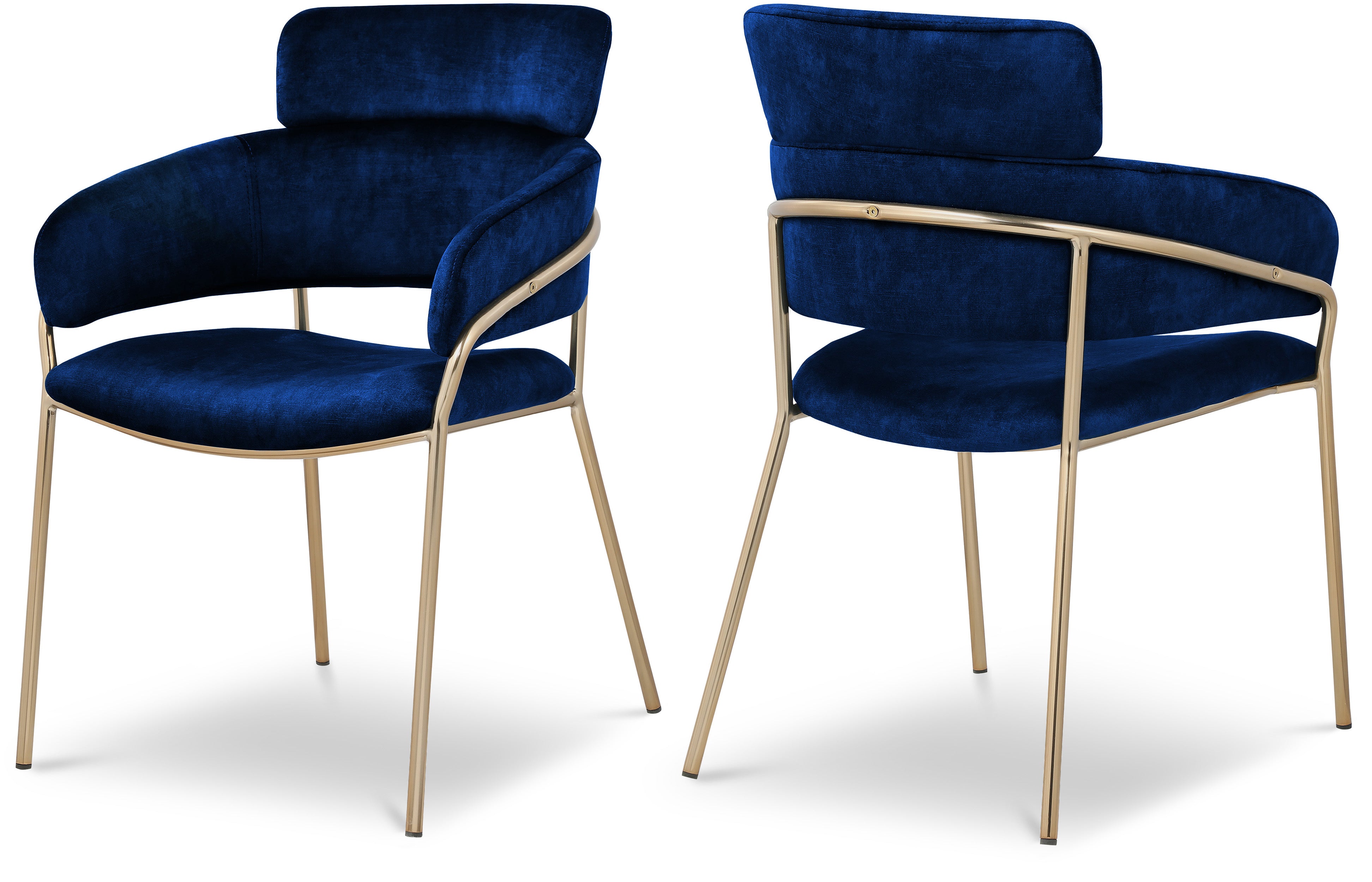 Chaise de salle à manger en velours Yara