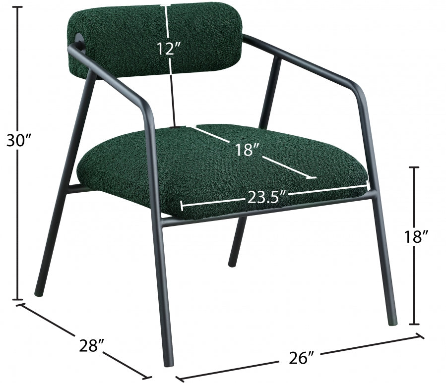 Fauteuil d'appoint en tissu boucle Carly