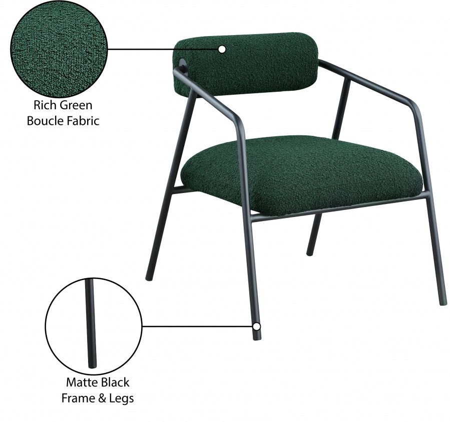 Fauteuil d'appoint en tissu boucle Carly