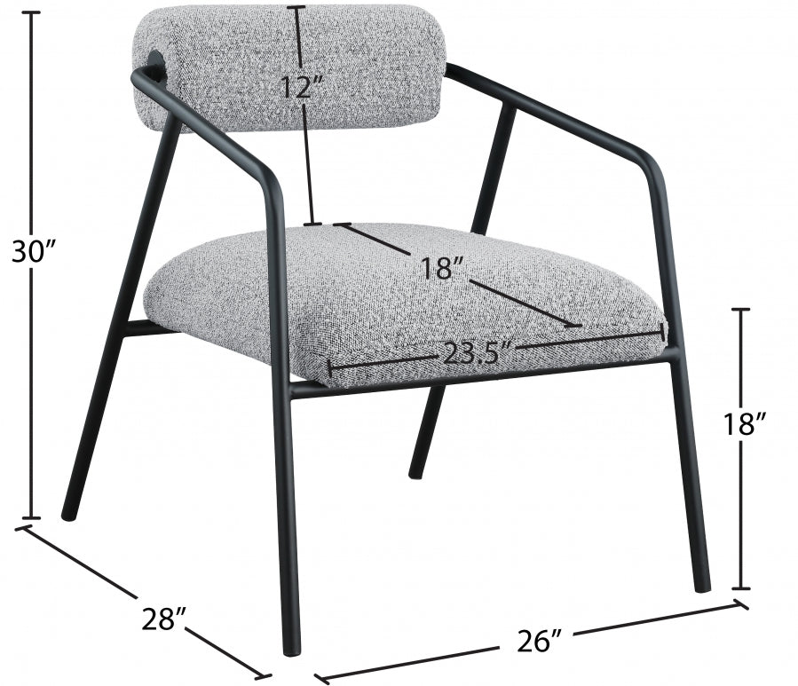 Fauteuil d'appoint en tissu boucle Carly