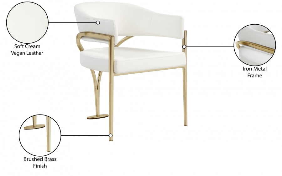 Chaise de salle à manger en cuir végétalien Madelyn