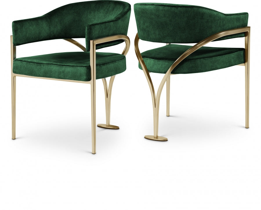 Chaise de salle à manger en velours Madelyn