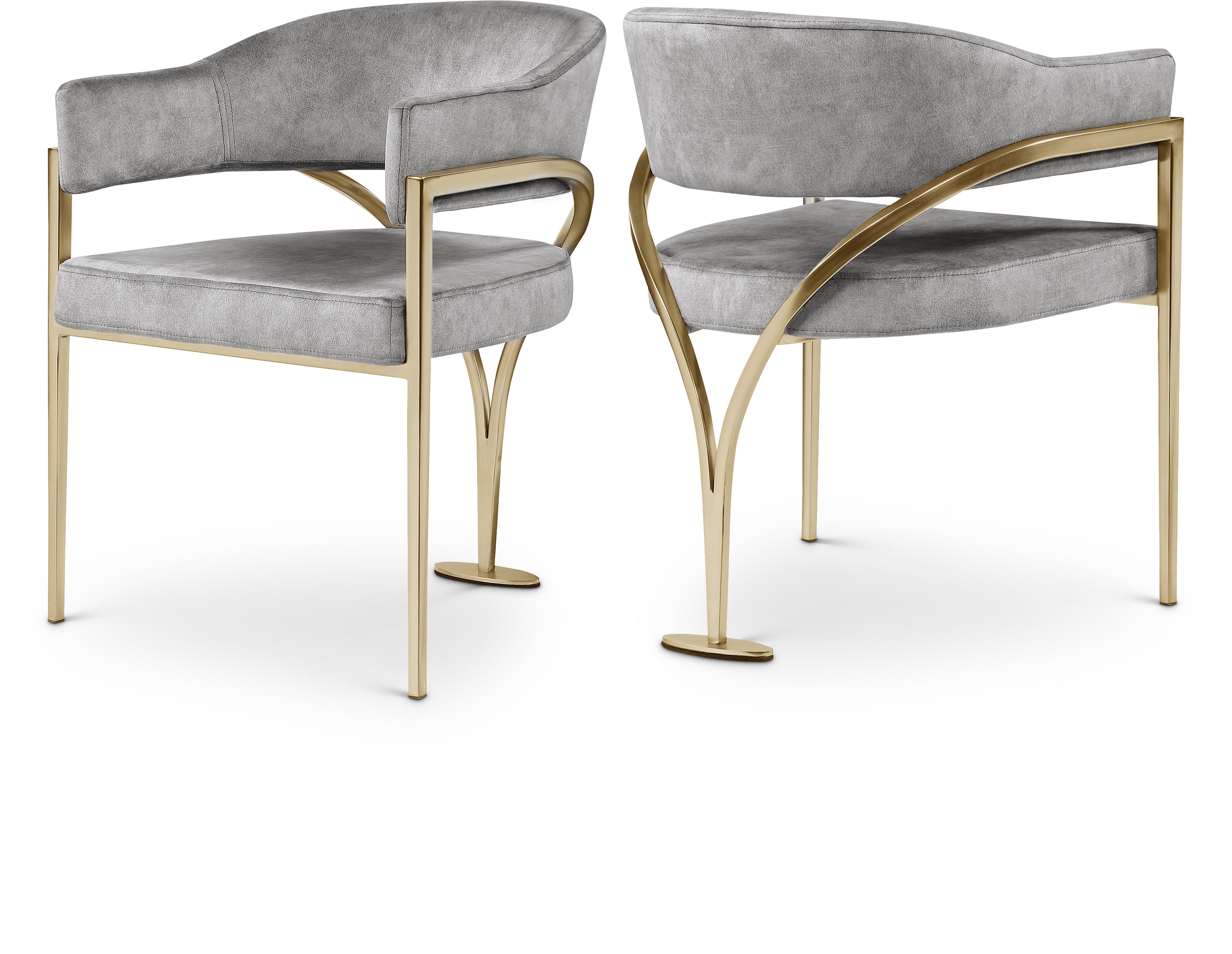 Chaise de salle à manger en velours Madelyn