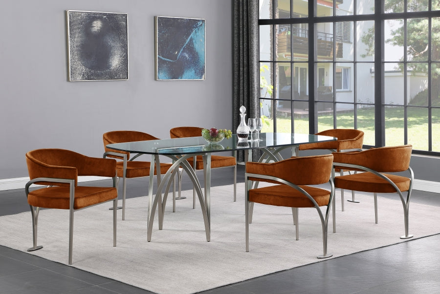 Chaise de salle à manger en velours Madelyn