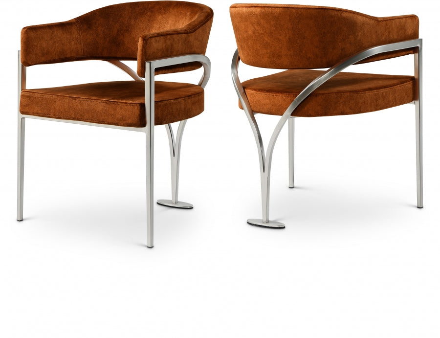 Chaise de salle à manger en velours Madelyn