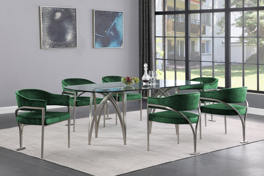 Chaise de salle à manger en velours Madelyn