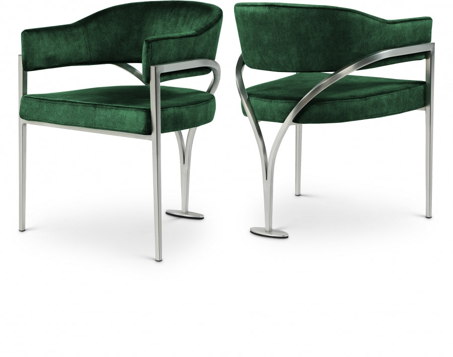 Chaise de salle à manger en velours Madelyn